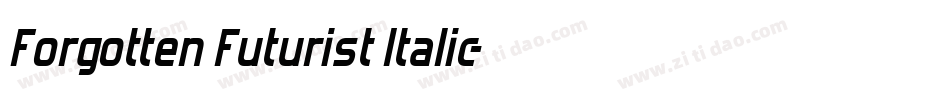Forgotten Futurist Italic字体转换